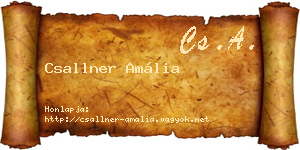 Csallner Amália névjegykártya